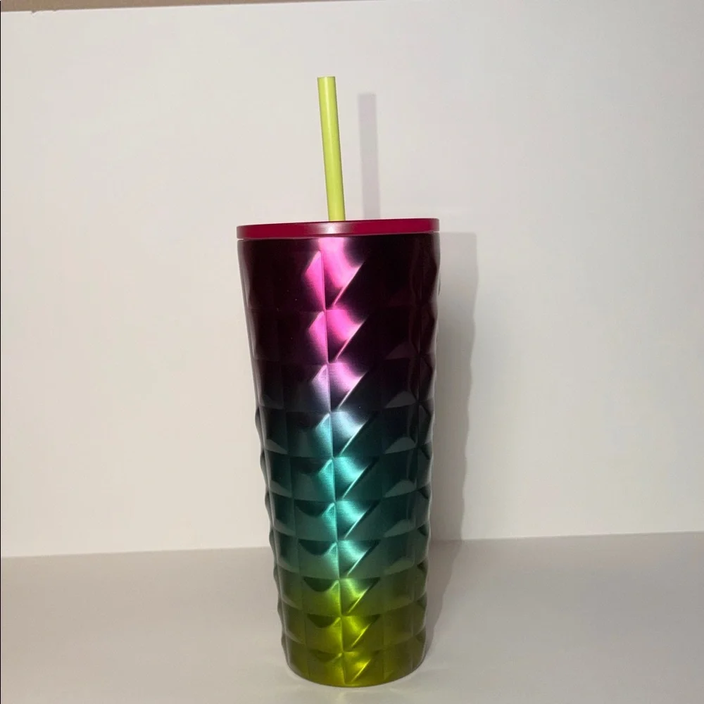 Starbucks Summer ‘25 Gradient Magenta Teal Lime 24oz Venti Stainless Tumbler NWT